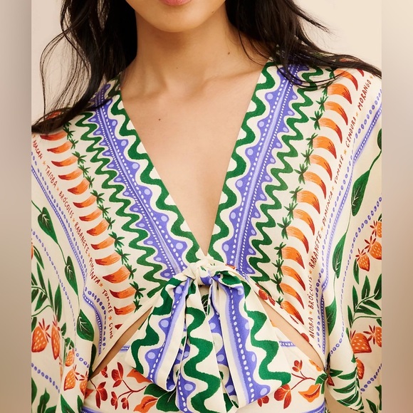 FARM Rio V-Neck Kaftan Maxi Cut-Out Dress - Picture 6 of 16